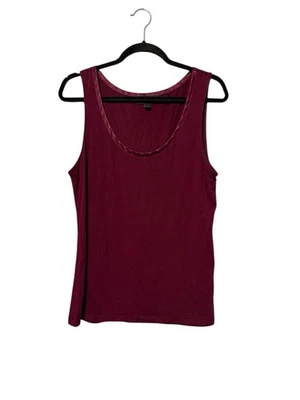 Tanque Banana Republic Factory Luxe Touch tamanho G acabamento acetinado borgonha - Imagem 1 de 4