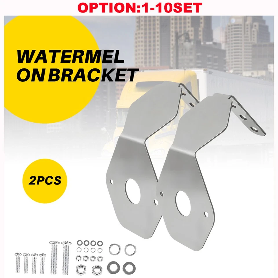 Watermelon Marker Side Mirror Signal Angled Light Bracket For Semi Truck Trailer - Image 1 of 1