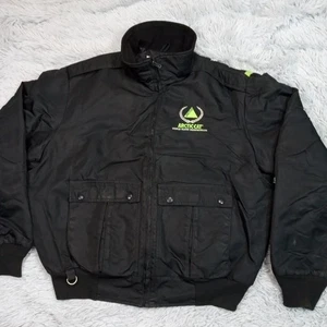 Giacca gatto artico vintage uomo L nero cappotto motoslitta zip tasche esterno - Foto 1 di 17