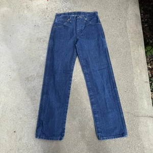Wrangler 13MWZ Jeans Herren 28x30 Blau Denim Cowboy Schnitt Original Fit Western Hose - Bild 1 von 10