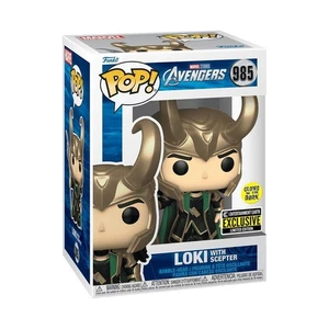 Funko Pop! The Avengers Loki with Scepter GITD 985 Exclusive Limited Edition New - Picture 1 of 4