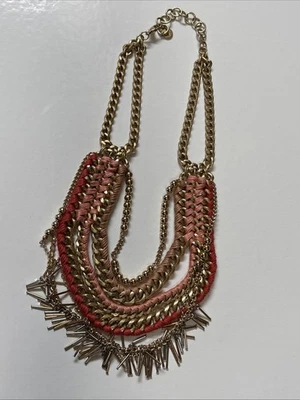 Collar Stella & Dot Carmen Multi Hilos Tono Dorado Bohemio Declaración BOHO Foto 1 de 4