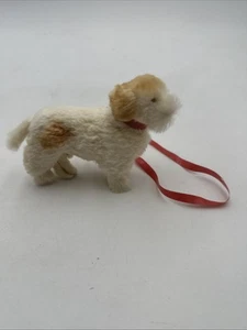 RARE 1990s Vintage American Girl Furry White Dog On Red Leash - Loose Legs - Picture 1 of 17