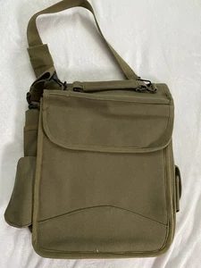 Bolso de hombro para computadora portátil de ingeniero en muy buena condición verde OD varios bolsillos cremallera - Imagen 1 de 18