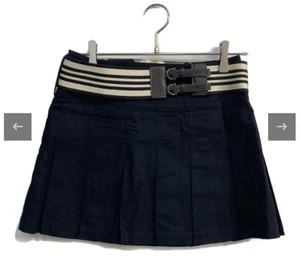 Burberry Blue Label Pleated Mini Skirt BLACK FX508 Sz 38 - Picture 1 of 24