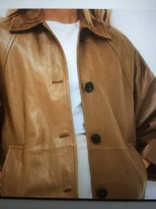 WEEKEND MAXMARA BROWN LEATHER COAT. SIZE 16 . NEW WITH TAGS. - Picture 1 of 7