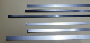 6 x Titanium Gr. 1 Streifen / Strips 0,5 x 9..15 x L990...1070 mm - Bild 1 von 1