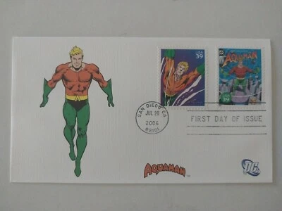  US 2006 Aquaman DC COMICS SUPER HEROES FDC Combo , UNC Mint - Image 1 of 2