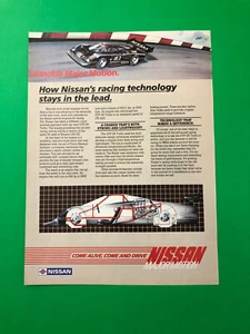 1985 NISSAN GTP ZX RACE CAR VINTAGE ORIGINAL PRINT AD ADVERTISEMENT PRINTED - Foto 1 di 1