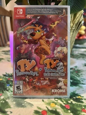TY The Tasmanian Tiger HD + TY Part 2 BRAND NEW Factory Sealed Nintendo Switch - Image 1 of 3
