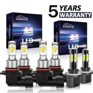 For GMC Yukon XL 2000-2006 6X Combo 6000K LED Headlight Hi Low Fog Light Bulbs - Foto 1 di 16