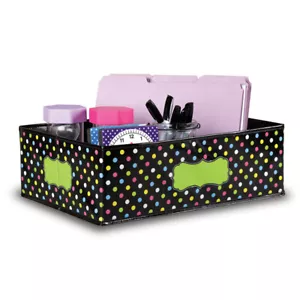 Teacher Created Resources Chalkboard Brights Storage Bin, 16" x 11" x 5" - Picture 1 of 1