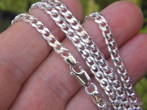 4.2mm CURB Chain (16" 40cm - 32" 80cm) - 925 SOLID Sterling Silver - Picture 1 of 5