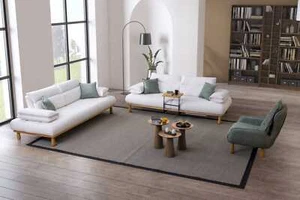 Sitzgruppe/Sofa Set - Wohnzimmergarnitur "Bleuet" 3+3+1+1 - Bild 1 von 12