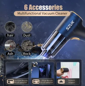 Car Vacuum Cleaner Mini Powerful Cleaning Machine Strong Suction Handheld - Picture 1 of 5