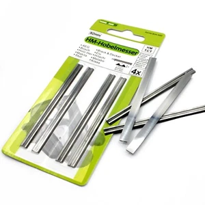 4x Hm Fers de Rabot 82mm pour Einhell Te-Pl 18/82, 900, 850, Tc-Pl 750 - Foto 1 di 3