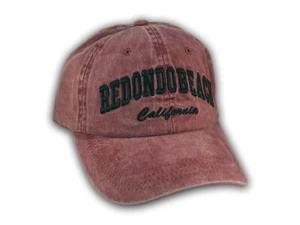 Burgundy Redondo Beach Washed Baseball Cap - Picture 1 of 4