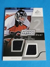 RON HEXTALL  2008-09 UPPER DECK SP GAME USED - AUTHENTIC FABRICS JERSEY CARD