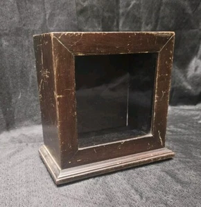OLD Vtg RARE HANDMADE WOODEN & GLASS MULTIPURPOSE SMALL SHOW CASE BOX STAND - Picture 1 of 17
