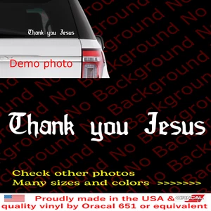 THANK YOU JESUS Vinyl Decal Sticker Car Window Wall Bumper God Religious JS020 - Picture 1 of 10
