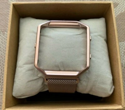 Banda Fitbit Blaze, Oro Rosa, Acero Inoxidable Ajustable, 42mm Grande, Cierre Magnético Foto 1 de 3