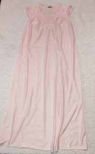 Gilead ärmelloses langes Nachthemd, Gr. Small, Vintage 70’s, blickdicht rosa, Spitze - Bild 1 von 8
