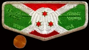 PFADFINDER OA SCHWARZER ADLER 482 TRANSATLANTISCHE ARMEE BURUNDI FLAGGE KLAPPE - Bild 1 von 4