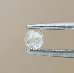 Loose natural diamond 0.13Ct 3mm light yellow color round Portuguese cut diamond - Picture 1 of 13