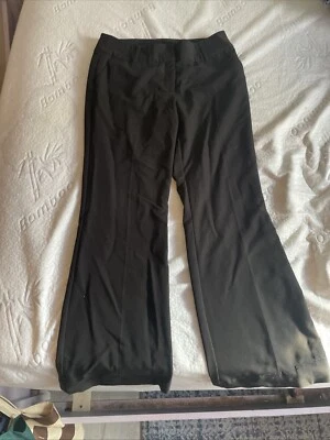 Axcess Pants Womens 6 Black Solid Flat Front Dress Slacks - Изображение 1 из 4