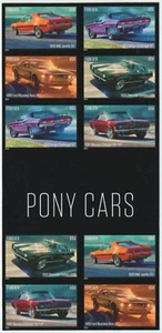 USA Sc. 5719b (F) Pony Cars 2022 MNH H gutter block ***NO DIE CUTS*** - Picture 1 of 1