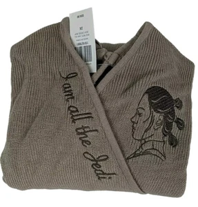 New Her Universe Star Wars Rey 2X I Am All Jedi Brown Faux Wrap Knit Sweater - Picture 1 of 11