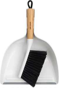 Dustpan and Brush Set, Portable Cleaning Brush and Dustpan Combo with Bamboo Han - Picture 1 of 12