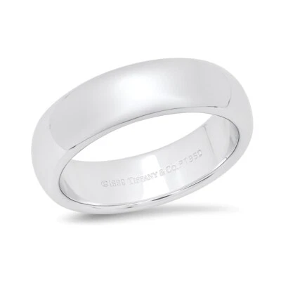 TIFFANY & Co. Alianza de boda Forever platino 6 mm Lucida nuevo $3,200 Foto 1 de 4