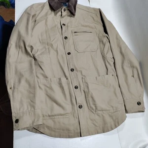 ORTON BROTHERS MENS VERMONT BARN COAT Tan Canvas w/ Fleece Lining small Jacket - Picture 1 of 5