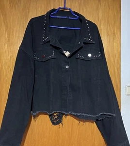 Jeansjacke Kurz zerissen Gr.52(4Xl) - Bild 1 von 4