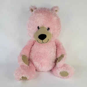 Circo Pink Teddy Bear Plush Shaggy Tan Corduroy Paws 14" Stuffed Animal Lovey To - Picture 1 of 11