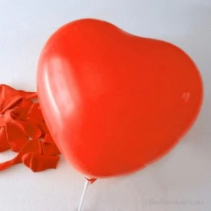 12 inch 100x Hot Red Colors Heart Latex Thick Party Balloons 3.2g Helium Float - Picture 1 of 4
