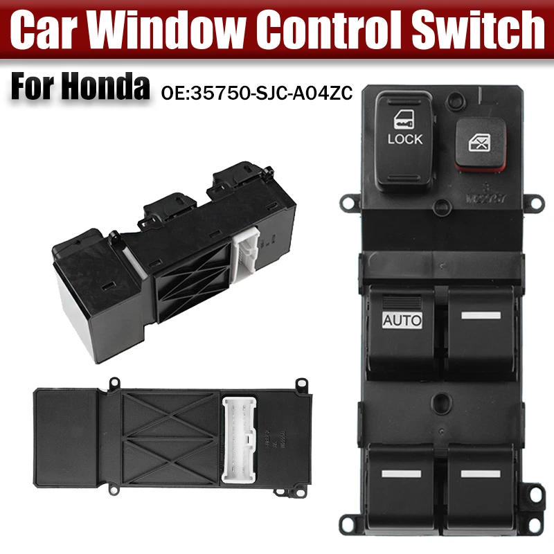 Interruptor de control de ventana maestra de coche ABS 35750SJCA04ZC para Honda Ridgeline 2009-2014 Foto 1 de 4