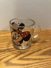 Anchor Hocking Disney Mickey & Minnie Mouse Clear Glass Mug Coffee Cup Vintage
