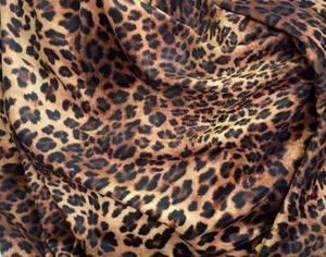 Brown Cheetah Leopard poly 4 way stretch Spandex fabric dancewear swimwear - Picture 1 of 1