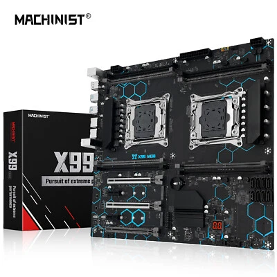 X99 Motherboard Dual CPU Socket LGA 2011-3 8 x DDR4 M.2 PCI-e 3.0 USB3.0 SATA3.0 - Image 1 of 4