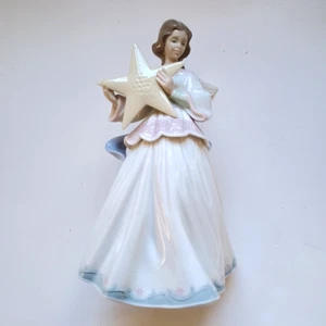 Lladro Angel Of The Stars Figurine Tree Topper Porcelain Handmade Spain 1994 - Picture 1 of 10