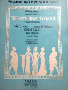 Partituras - Falling in Love with Love - 1938 Cappell Music Corp.-Key of B Flat - Imagen 1 de 3