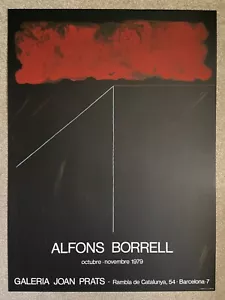1979 ORIGINAL POSTER ALFONS BORRELL ABSTRACT BLACK RED PRINT VINTAGE - Picture 1 of 4