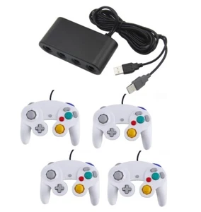 Adaptateur manette Gamecube sur Nintendo Wii U, Switch PC + 4 manette Game cube - Photo 1/10