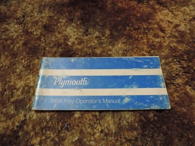 1969 Plymouth Fury Operator's Manual Foto 1 de 4