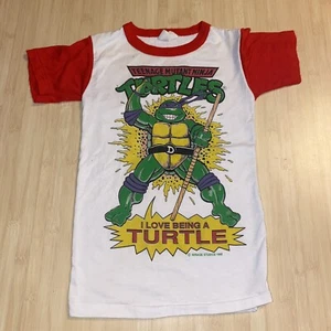 Vintage 1990 T-Shirt Teenage Mutant Ninja Turtles Youth Small 8 Mirage Studios - Picture 1 of 11