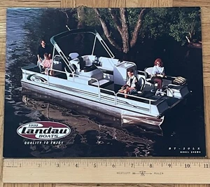 1995 95 LANDAU pontón de pesca Jon barco distribuidor sellado folleto de ventas catálogo - Imagen 1 de 6