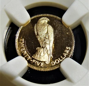 British Virgin Islands: gold Proof 25 Dollars 1984-FM, PF69 UC NGC. Mintage 97 ! - Picture 1 of 4
