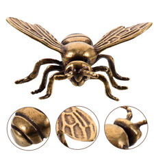  2 Pcs Good Luck Figurines Household Decor Brass Bee Vintage Manual